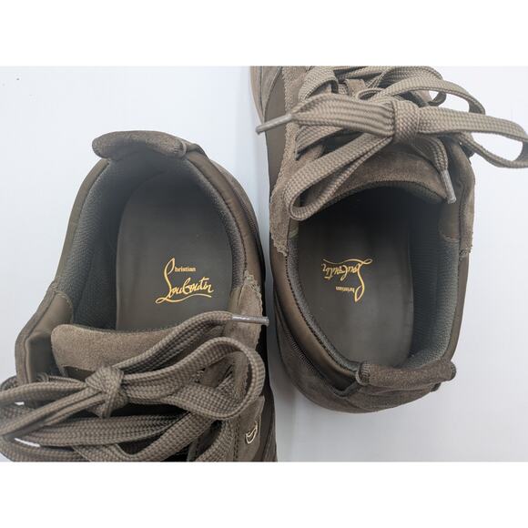 Christian Louboutin Tutti Rui Suede Men\'s Sneaker Forest Green Size 46 main image 6